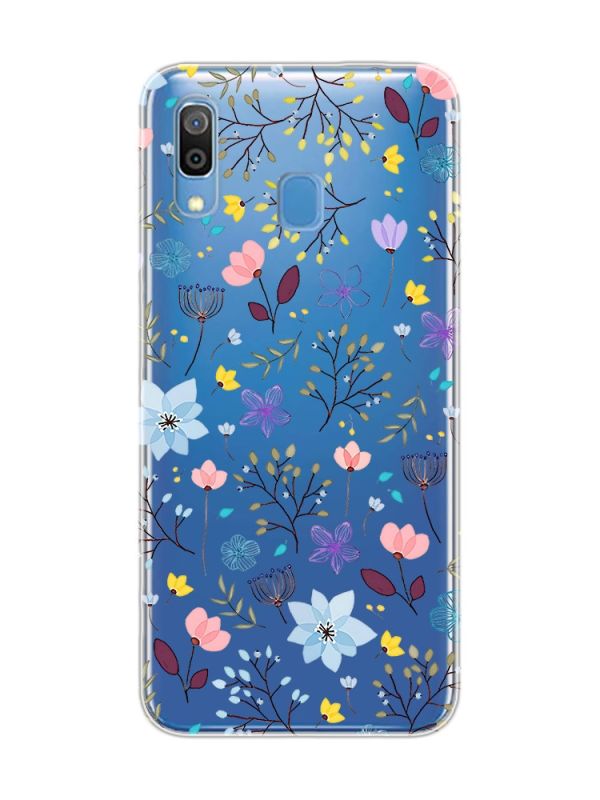 Прозорий чохол для Samsung Galaxy A30 (2019)/A20 (2019) :: Квітковий фон (принт 267)
