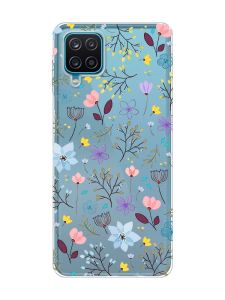 Прозорий чохол на Samsung A12 4G :: Квітковий фон (принт 267)