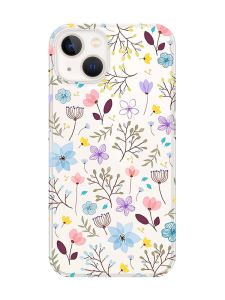 Прозорий чохол із захистом камери на iPhone 14 Plus :: Квітковий фон (принт 267)