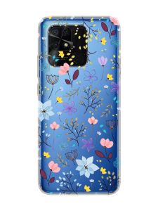 Прозорий чохол на Xiaomi Redmi 10C :: Квітковий фон (принт 267)