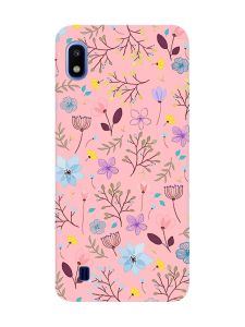 Матовий рожевий чохол на Samsung Galaxy A10 (2019) A105 :: Квітковий фон (принт 267)