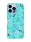 Матовий бірюзовий чохол на Apple iPhone 13 Pro Max :: Квітковий фон (принт 267)