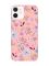 Матовий рожевий чохол на Apple iPhone 12 / 12 Pro (6.1) :: Квітковий фон (принт 267)