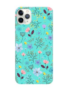 Матовий бірюзовий чохол на iPhone 11 Pro Max (6.5) :: Квітковий фон (принт 267)