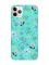 Матовий бірюзовий чохол на iPhone 11 Pro Max (6.5) :: Квітковий фон (принт 267)