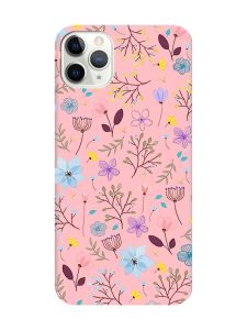 Матовий рожевий чохол на iPhone 11 Pro (5.8) :: Квітковий фон (принт 267)