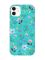 Матовий бірюзовий чохол на Apple iPhone 11 (6.1) :: Квітковий фон (принт 267)