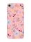 Матовий рожевий чохол на iPhone 7 / 8 :: Квітковий фон (принт 267)