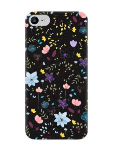 Матовий чорний чохол на iPhone 7 / 8 :: Квітковий фон (принт 267)