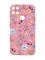 Матовий рожевий чохол на Xiaomi Redmi 10C :: Квітковий фон (принт 267)
