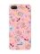 Матовий рожевий чохол на Xiaomi Redmi 6 :: Квітковий фон (принт 267)