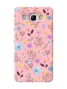 Матовий рожевий чохол на Samsung Galaxy J5(2016) J510 :: Квітковий фон (принт 267)