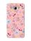 Матовий рожевий чохол на Samsung Galaxy J5(2016) J510 :: Квітковий фон (принт 267)