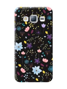 Матовий чорний чохол на Samsung Galaxy J3 / J310 :: Квітковий фон (принт 267)