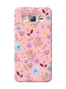 Матовий рожевий чохол на Samsung Galaxy J3 / J310 :: Квітковий фон (принт 267)