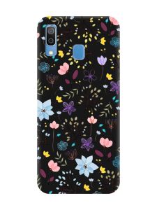 Матовий чорний чохол на Samsung Galaxy A30 (2019) / A20 (2019) :: Квітковий фон (принт 267)