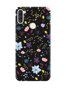 Матовий чорний чохол на Samsung Galaxy A11 :: Квітковий фон (принт 267)