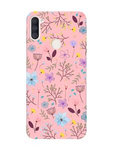 Матовий рожевий чохол на Samsung Galaxy A11 :: Квітковий фон (принт 267)