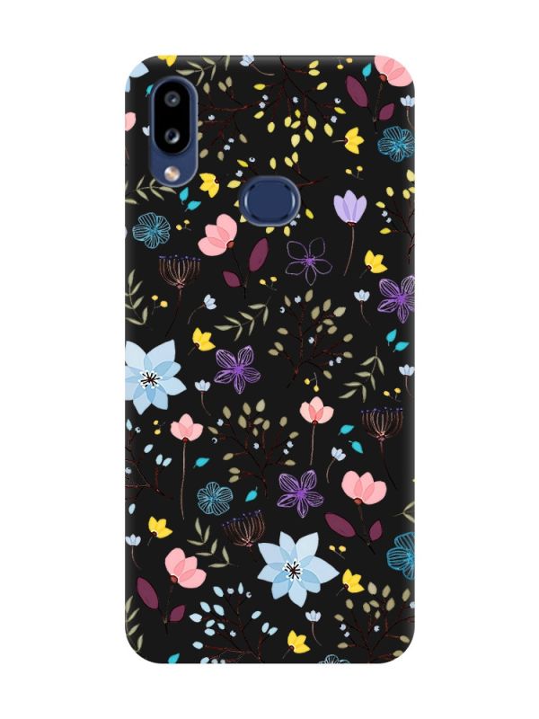 Матовий чорний чохол на Samsung Galaxy A10ѕ A107 :: Квітковий фон (принт 267)