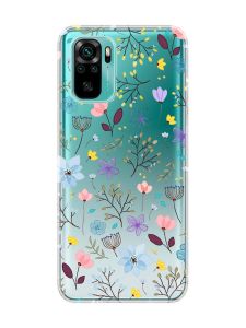 Прозорий чохол на Xiaomi Redmi Note 10 / Note 10s  :: Квітковий фон (принт 267)