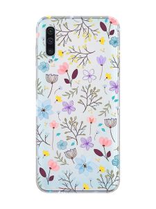 Прозорий чохол на Samsung Galaxy A50 (2019) A505 :: Квітковий фон (принт 267)
