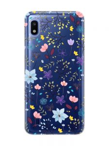 Прозорий чохол на Samsung Galaxy A10 (2019) A105 :: Квітковий фон (принт 267)