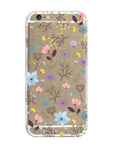 Прозорий чохол на iPhone 6/6s :: Квітковий фон (принт 267)