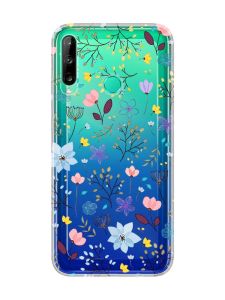 Прозорий чохол для Huawei Р40 lite E / Y7p  :: Квітковий фон (принт 267)