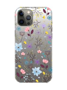 Прозорий чохол на iPhone 12 Pro Max :: Квітковий фон (принт 267)