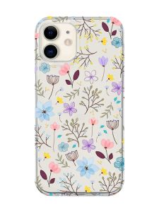 Прозорий чохол на iPhone 12 mini :: Квітковий фон (принт 267)