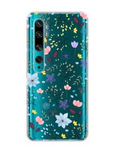 Прозорий чохол на Xiaomi Mi Note 10/Note 10 Pro :: Квітковий фон (принт 267)