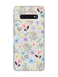 Прозорий чохол на Samsung Galaxy S10 :: Квітковий фон (принт 267)