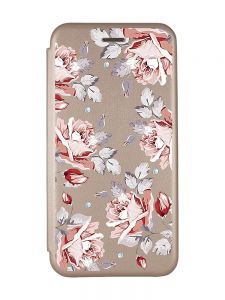 Чохол-книжка з малюнком для Xiaomi Redmi Note 8 Pro Золотий :: Фон Троянди (принт 273)