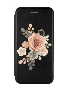 Чохол-книжка з малюнком для Samsung Galaxy J7(2016) J710 Чорний :: Троянди (принт 275)