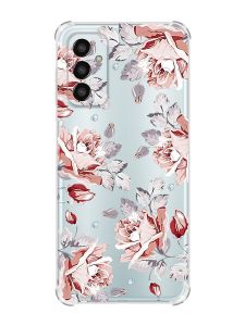 Чохол із потовщеними кутами на Samsung Galaxy M13 4G :: Фон Троянди (принт 273)