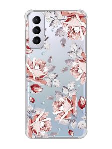 Чохол з потовщеними кутами на Samsung Galaxy S21 Plus :: Фон Троянди (принт 273)