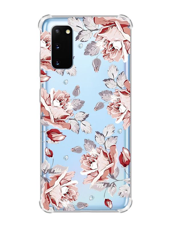 Чохол із потовщеними кутами на Samsung Galaxy S20 Plus :: Фон Троянди (принт 273)