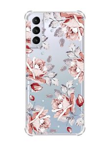 Чохол з потовщеними кутами на Samsung Galaxy S21 (G991) :: Фон Троянди (принт 273)