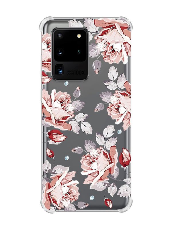 Чохол з потовщеними кутами на Samsung Galaxy S20 Ultra :: Фон Троянди (принт 273)