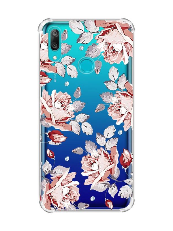Чохол з потовщеними кутами Huawei Y7 2019/Y7 prime 2019 :: Фон Троянди (принт 273)