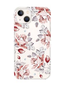 Прозорий чохол із захистом камери на iPhone 14 Plus :: Фон Троянди (принт 273)