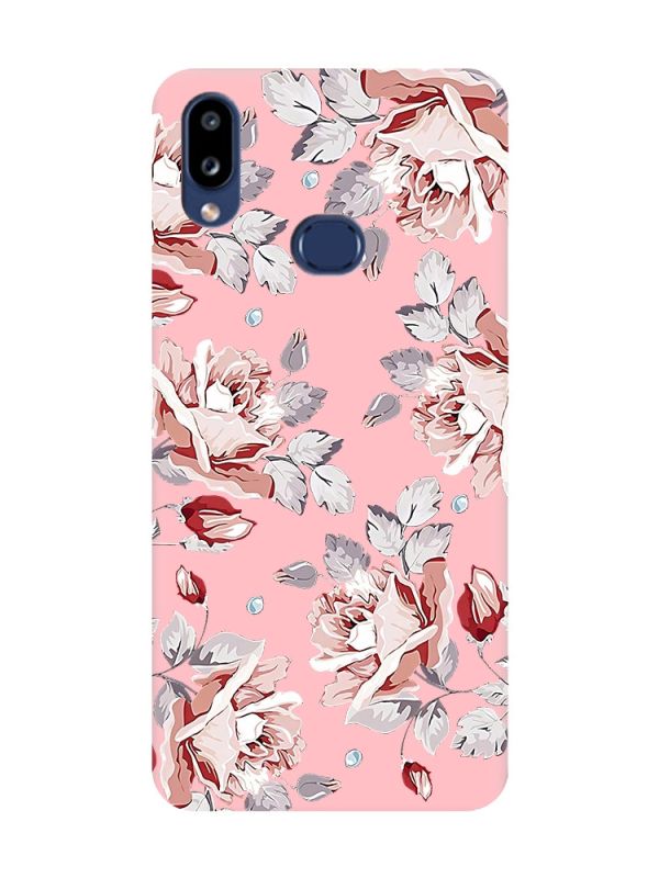 Матовий рожевий чохол на Samsung Galaxy A10ѕ A107 :: Фон Троянди (принт 273)