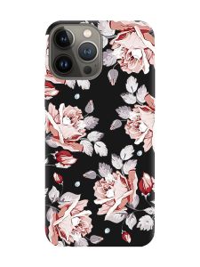 Матовий чорний чохол на Apple iPhone 13 Pro :: Фон Троянди (принт 273)