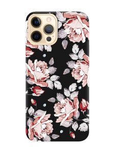 Матовий чорний чохол на Apple iPhone 12 Pro Max :: Фон Троянди (принт 273)