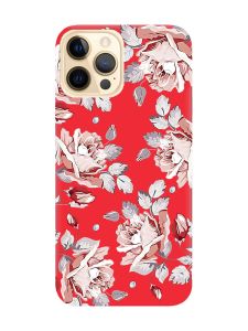 Матовий червоний чохол на Apple iPhone 12 Pro Max :: Фон Троянди (принт 273)
