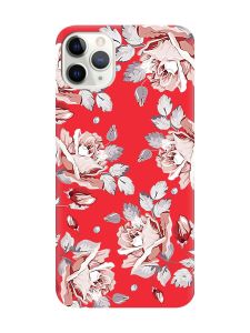 Матовий червоний чохол на iPhone 11 Pro Max (6.5) :: Фон Троянди (принт 273)
