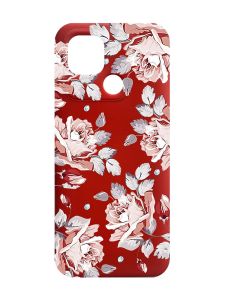 Матовий червоний чохол на Xiaomi Redmi 10C :: Фон Троянди (принт 273)