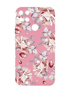 Матовий рожевий чохол на Xiaomi Redmi 10C :: Фон Троянди (принт 273)