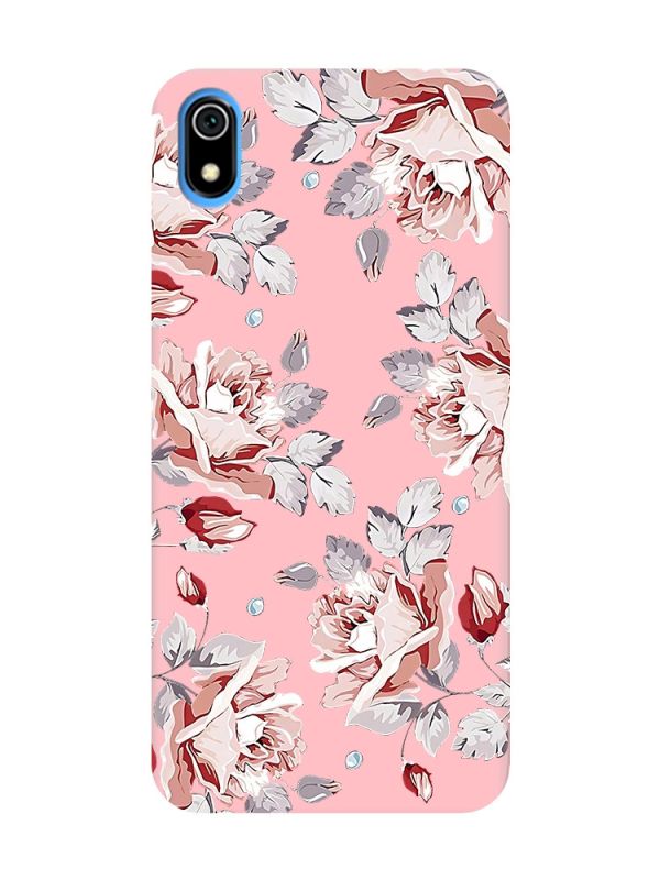 Матовий рожевий чохол на Xiaomi Redmi 7A :: Фон Троянди (принт 273)