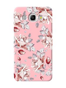 Матовий рожевий чохол на Samsung Galaxy J5(2016) J510 :: Фон Троянди (принт 273)